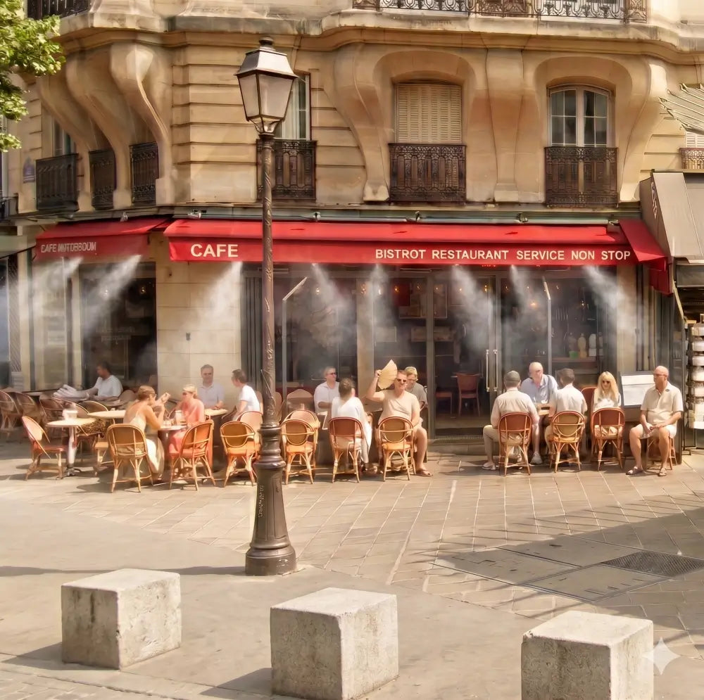 café paris brumisation terrasse