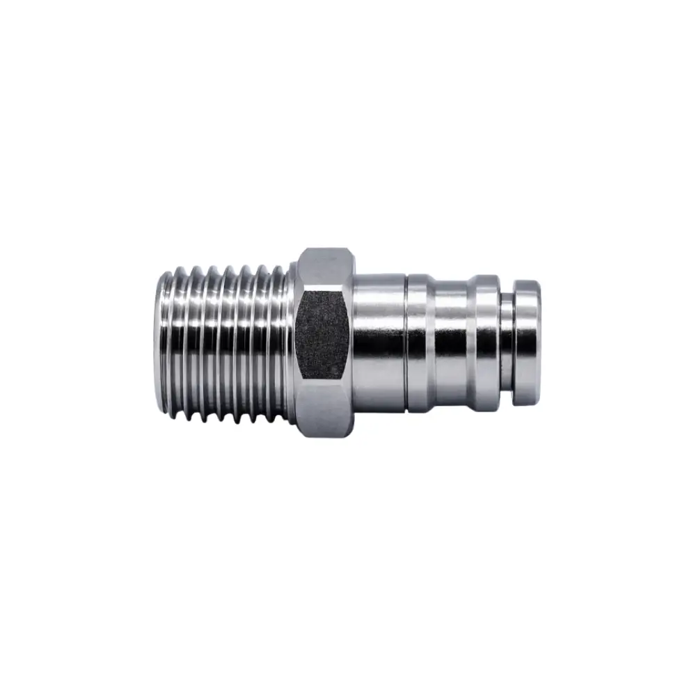 Raccord droit haute pression  1/4 vers tube tuyau
