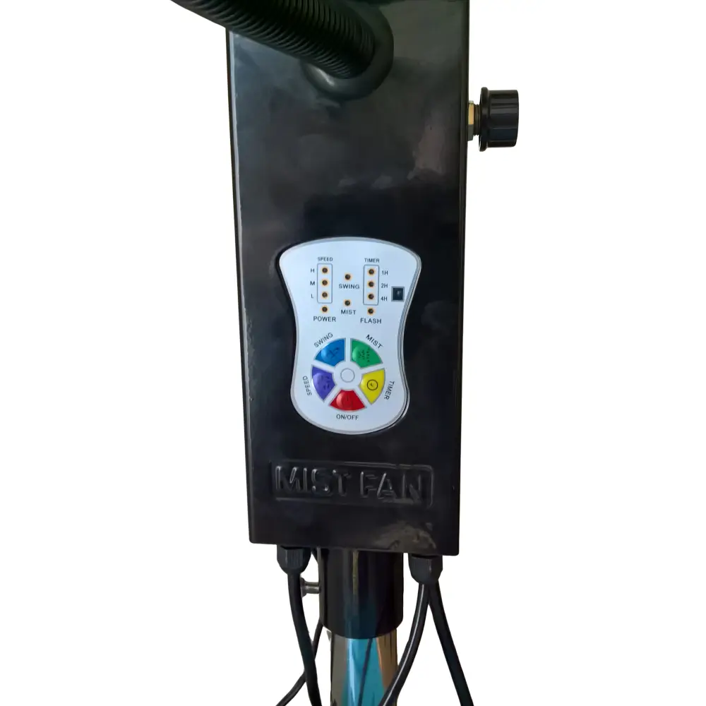 Mât ventilateur brumisateur commande